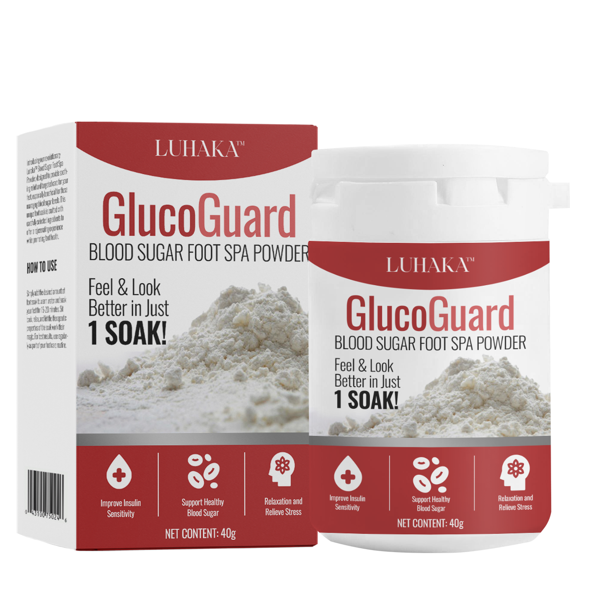 Luhaka™ GlucoGuard Blood Sugar Foot Spa Powder